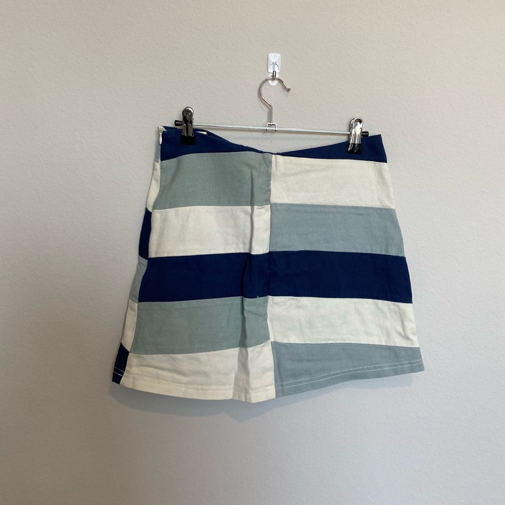 Blue block skirt